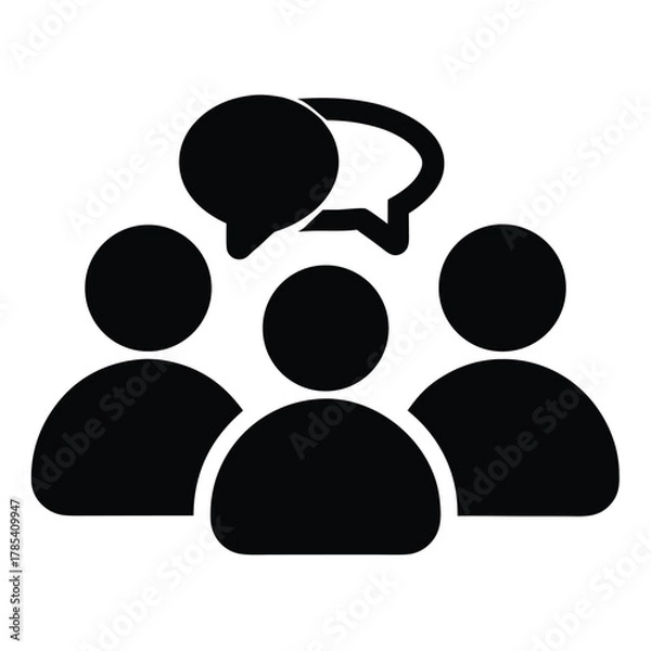 Fototapeta group conversation icon vector.eps