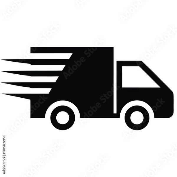 Fototapeta fast delivery icon icon on white background