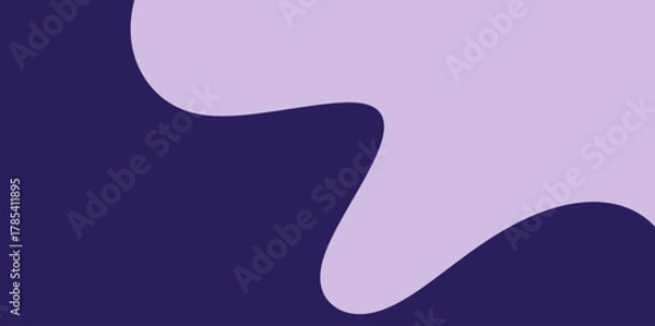 Obraz Amorphous Wavy Abstract Purple Background Vector Illustration. Soft, organic, blob-like shape dividing the two shades of purple.