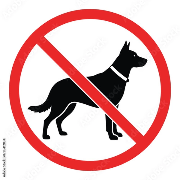 Obraz No dogs allowed sign
