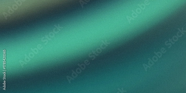 Fototapeta Teal And Dark Green Gradient With Diagonal Light Streaks And Grain abstract background