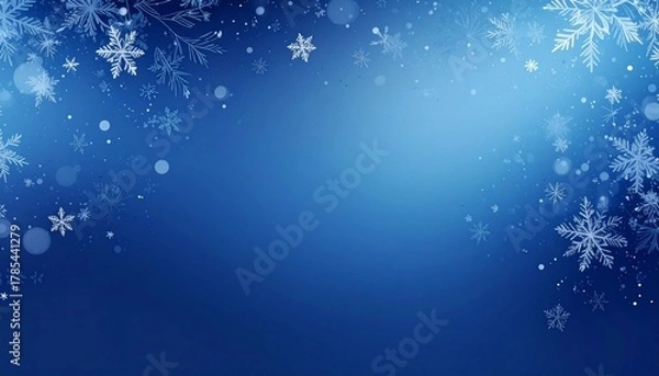 Obraz 冬カラーのアブストラクト枠2