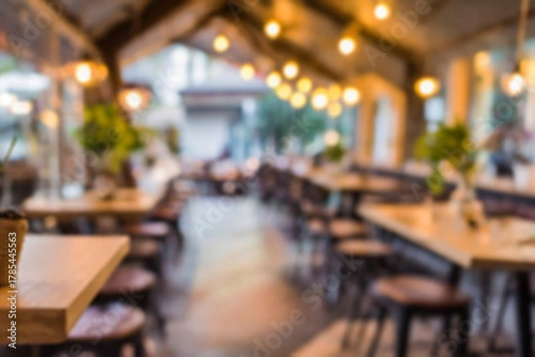 Obraz Blurred background of restaurant or coffee shop