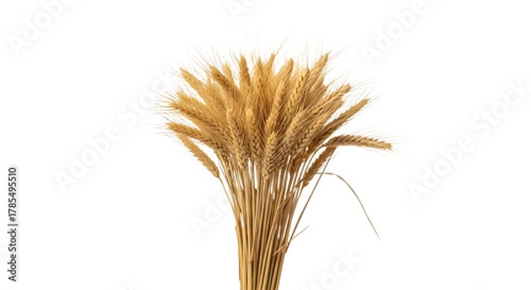 Obraz A bunch of wheat stalks on transparent background