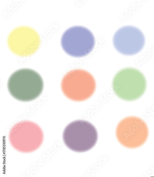 Obraz Vibrant gradient circles offer a modern touch for your design projects and bring a colorful, cheerful aesthetic
