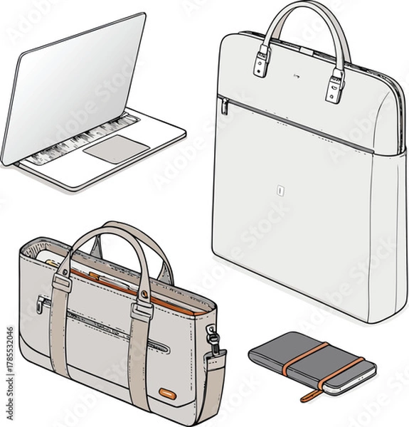 Fototapeta minimalist-laptop-sleeve--slim-work-bag