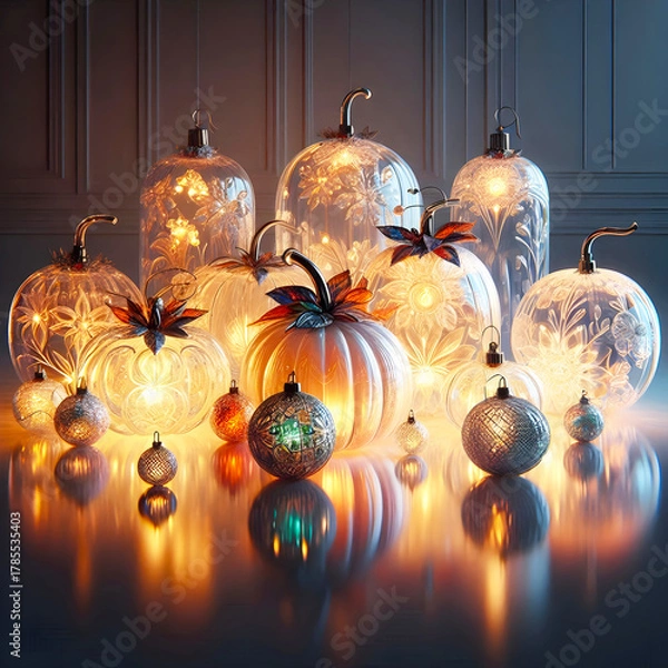 Fototapeta golden christmas balls