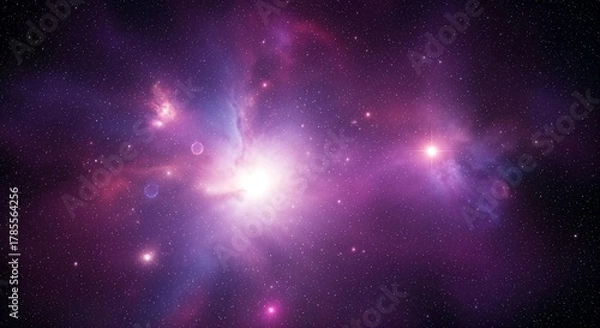 Fototapeta Cosmic Symphony - A Vibrant Nebula Unveiling the Universes Grandeur.