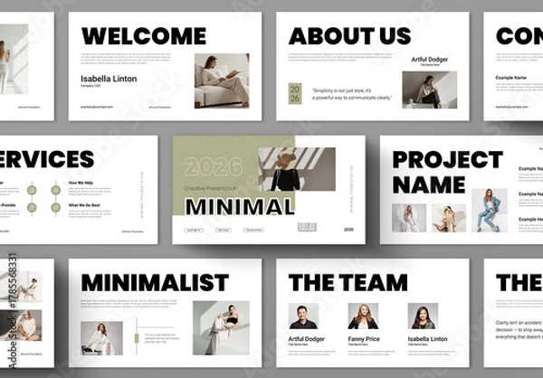 Obraz Minimal Presentation Design Layout
