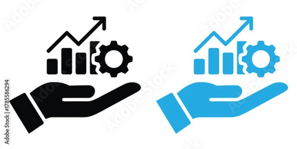 Obraz Boost your business with strategic planning and growth icon,Statistic icon. 3d financial analysis stats icon. Growing graph. Business chart symbol. Growths chart collection. Progress bar. Bar diagram.