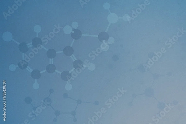 Fototapeta Blue molecular science background