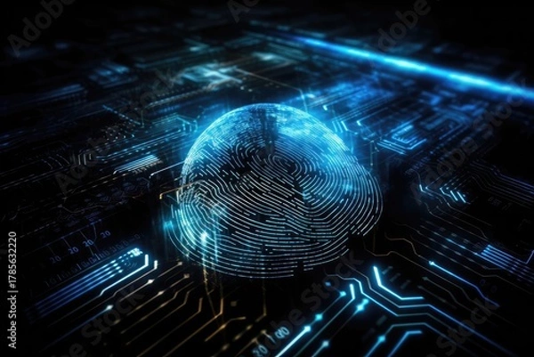 Obraz digital thumbprint security authentication scanning system