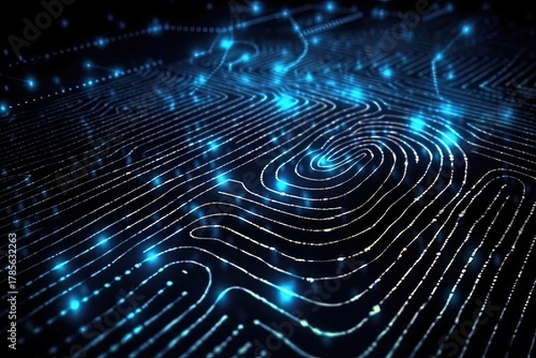 Obraz biometric finger print tech security scanner