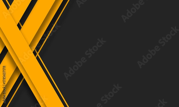 Fototapeta Yellow Black Abstract Background Modern Geometric Design for Motion & Branding
