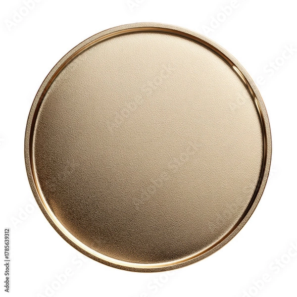 Obraz Shiny gold disc; metallic, circular