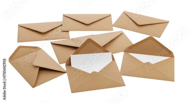 Fototapeta Envelope isolated on transparent background