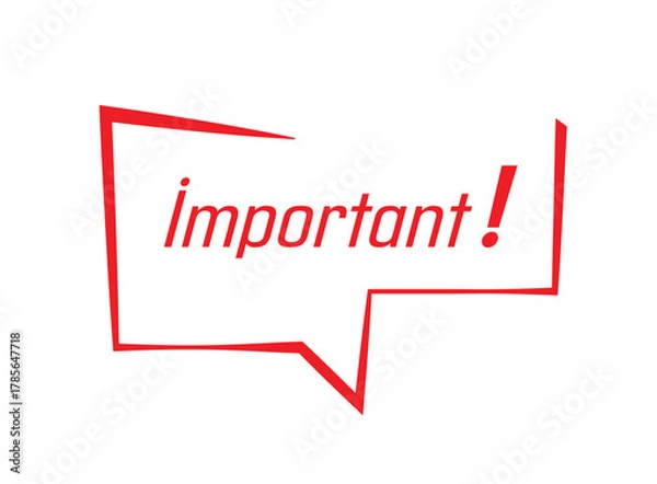 Fototapeta important message	