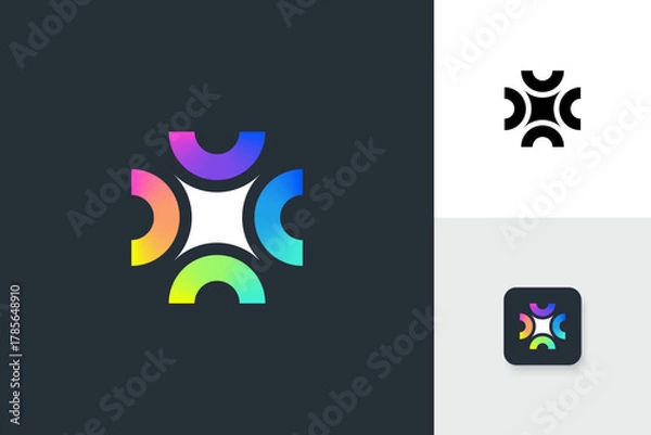 Obraz colorful logo design vector template