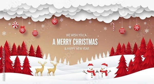 Fototapeta Merry Christmas Background