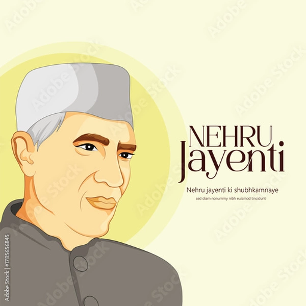 Obraz Nehru Jayenti celebration vector art
