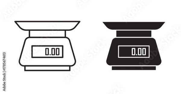 Fototapeta Kitchen scales are devices used to measure the weight of food ingredients. They are an essential tool in any kitchen, allowing cooks to be precise when measuring recipes.