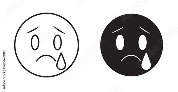 Obraz he crying face emoji is also useful to convey a sense of quiet despair, disappointment, malaise, and general sadness