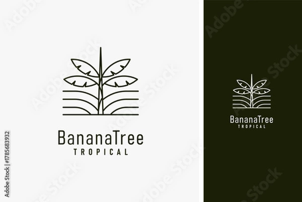 Fototapeta Banana garden logo symbol icon design