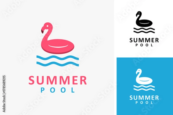 Fototapeta Swimming pool logo symbol icon design