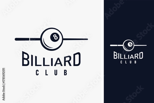 Fototapeta Billiard logo symbol icon design