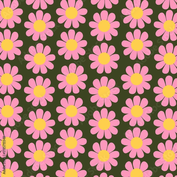 Obraz seamless pink floral pattern