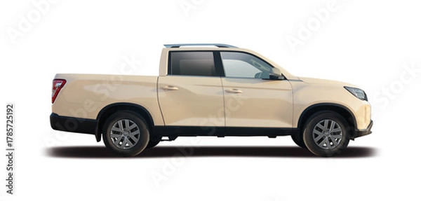 Obraz Pickup truck side view isolated on white background