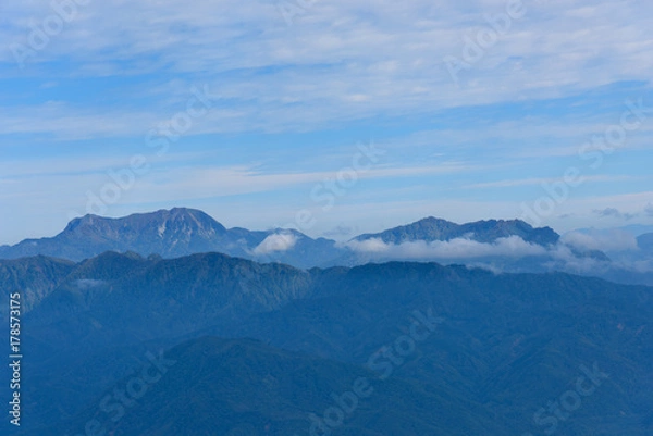 Fototapeta 長野　戸隠連峰　北アルプス・八方尾根からの眺め