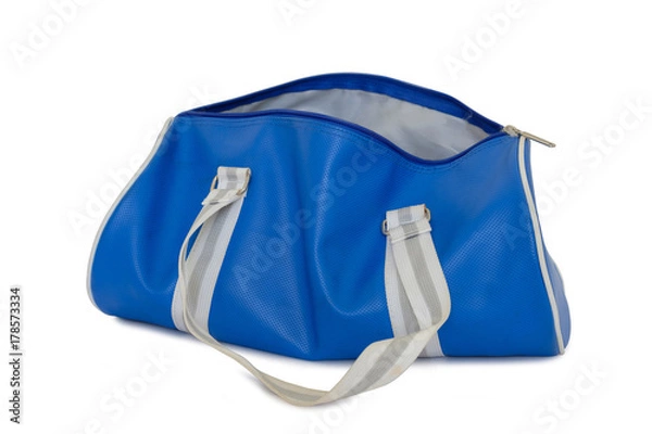 Fototapeta Open blue bag.