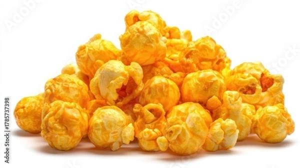 Fototapeta Pile of delicious cheese popcorn isolated on transparent background