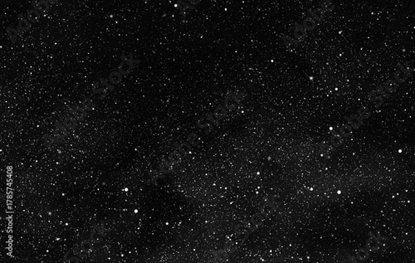 Fototapeta Space star shape sky night background, black starry cosmos abstract pattern dark blue science, textile cosmic galaxy astronomy decoration fantasy wallpaper landscape.