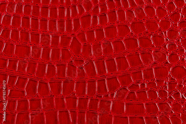 Fototapeta Shiny red leather surface