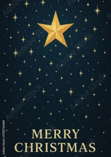 Obraz Festive starry Christmas wallpaper.