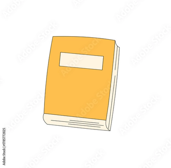 Fototapeta Simple Yellow Book Illustration