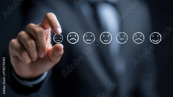 Fototapeta Hand shows sign of top service Quality assurance: Sincere Gesture Reflecting Rigorous Quality Guarantee for Customers