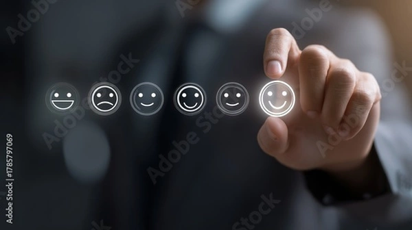 Fototapeta Hand shows sign of top service Quality assurance: Sincere Gesture Reflecting Rigorous Quality Guarantee for Customers