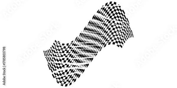 Obraz Auto tire tread grunge element. Car and motorcycle tire pattern, wheel tyre tread track. Black tyre print. Vector illustration