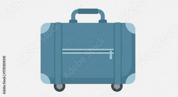 Obraz A suitcase is a piece of luggage that is typically rectangular in shape and used for carrying clothes and other personal belongings
