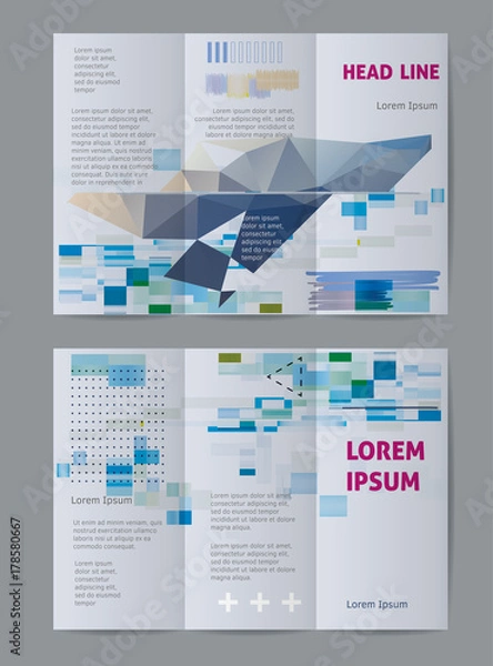 Obraz Glitched background brochure.