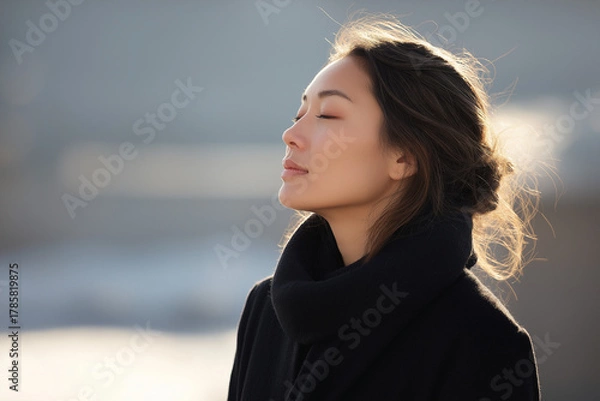 Fototapeta 冬の静寂に息づく ― 光と風を感じる一瞬