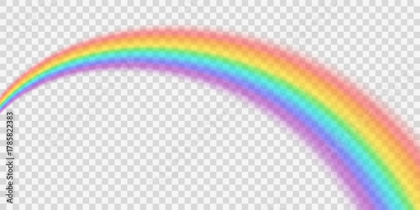 Fototapeta Perspective rainbow arc. Vector illustration