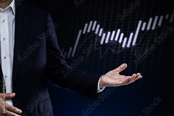 Obraz 株価チャート 為替チャート