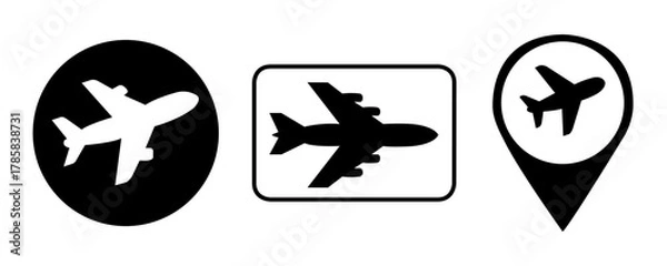 Fototapeta airplane sign vector
