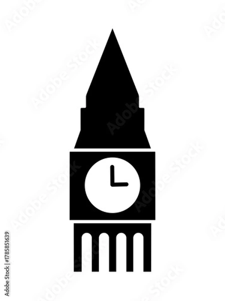 Obraz Big Ben icon vector on white background