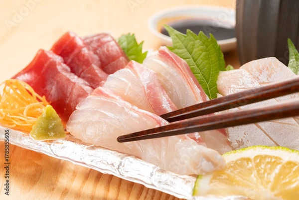 Obraz 刺身の盛り合わせ