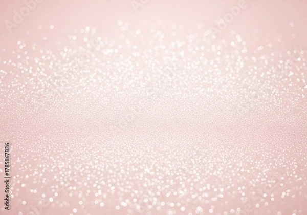 Fototapeta A softly lit pale pink glitter background with countless sparkling white dots spread evenly. The texture is smooth, delicate, and luminous, evoking feelings of romance and elegance. Perfect for high-e